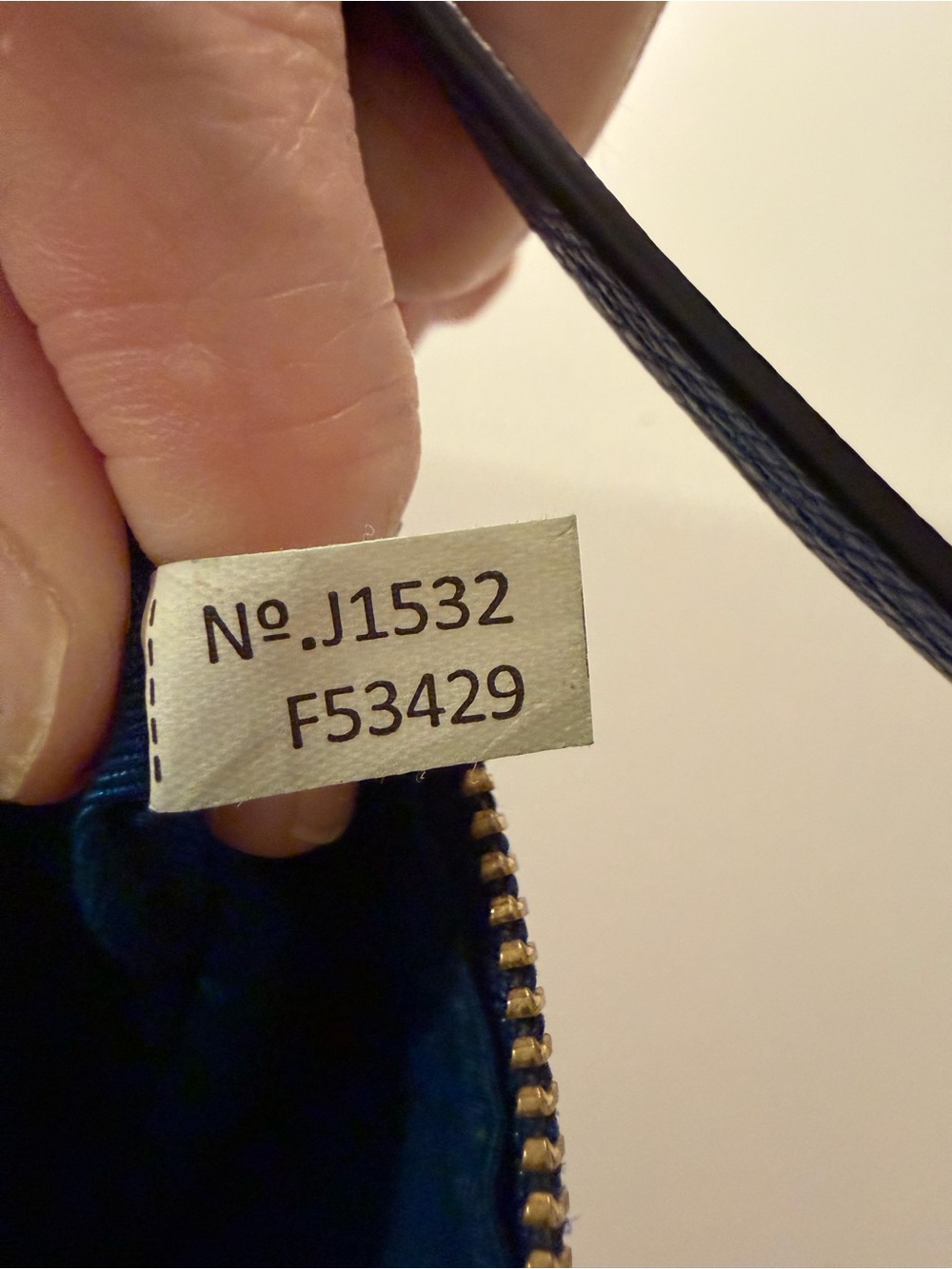 Coach Blue Leather Wristlet with Gold Logo - Picture 8 of 8